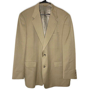 Hart Shaffner Marx Mens Blazer 46R Brown Wool 2 Button Sport Coat Vintage USA